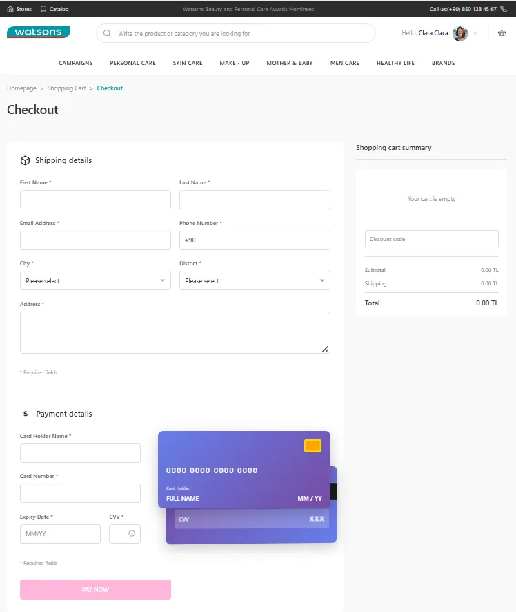 Watsons Clone mobile storefront README screenshot